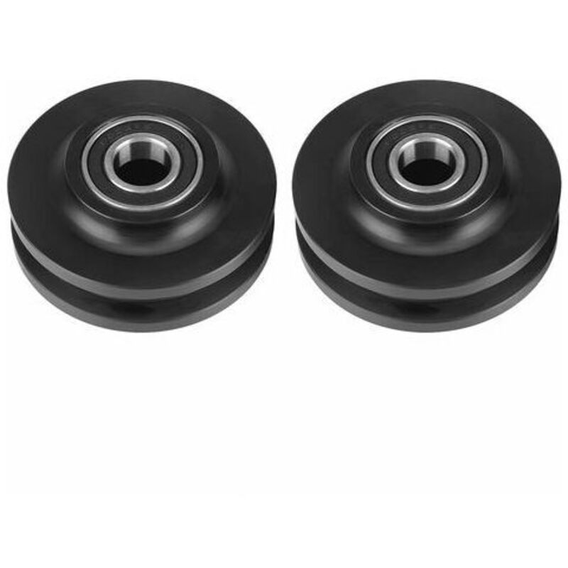 Roulette Porte Coulissante, Lot de 2 roulettes en Nylon avec rainures, Roulette Coulissante Roue de Porte Grange Placard Roulette de Armoire