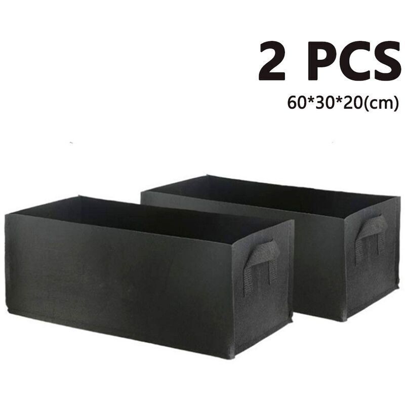 Choyclit - Sac de culture de plantes 2 pièces Sac de plantation non tissé avec poignées pour pommes de terre, tomates et fraises, style 1