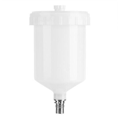 CHOYCLIT Sata Farbbecher, Kunststoffbecher, Farbtopf mit Luft-Schwerkraft-System, Gewindeanschluss für Spritzpistole, 600 ml Fassungsvermögen