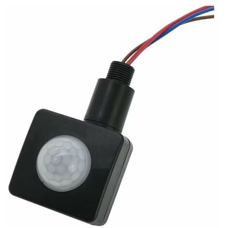CHOYCLIT Sensore di movimento PIR per esterni Rilevatore a infrarossi per il corpo umano Interruttore a parete Sistema di allarme Nero 110V-240V