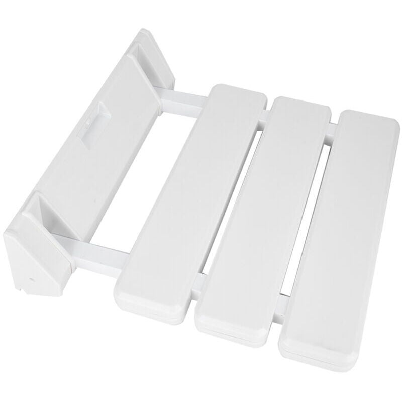 Siège de douche rabattable mural, banc de salle de bain pliable pour sauna domestique, blanc - Choyclit