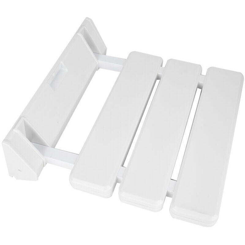 Choyclit - Siège de douche rabattable mural, banc de salle de bain pliable pour sauna domestique, blanc