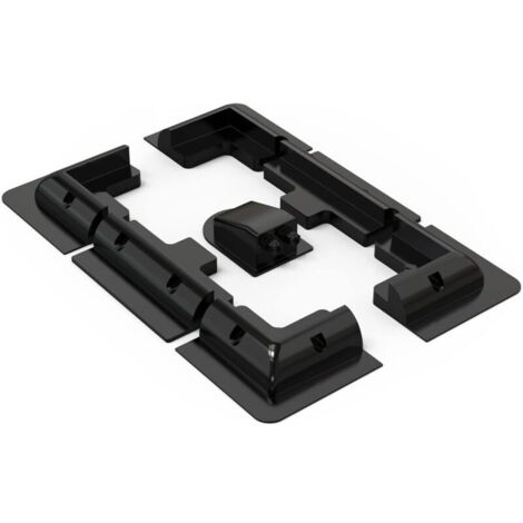 CHOYCLIT - Soportes de montaje para paneles solares (7 unidades, ABS, sin perforaciones), ideal para caravanas, barcos, techos planos, camping y más.