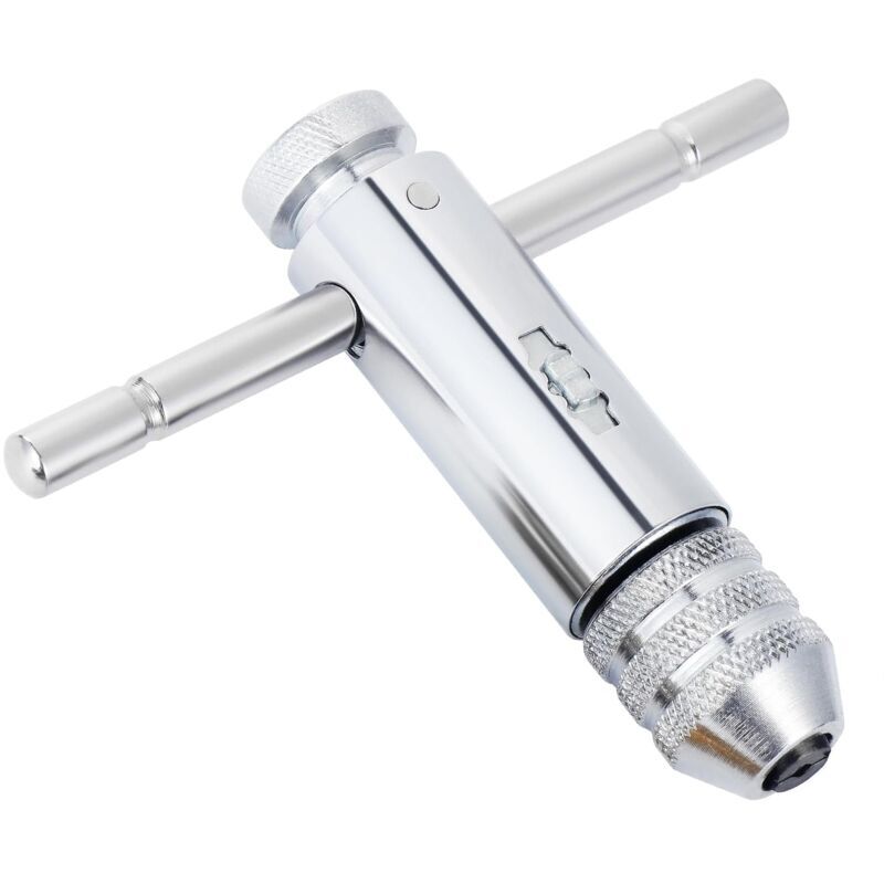 Taraud Réglable Rochet Robinet Clé T-Poignée M5-M12Capacité Robinet Fraise Clé à Cliquet Taraudage 120mm Corps - Choyclit