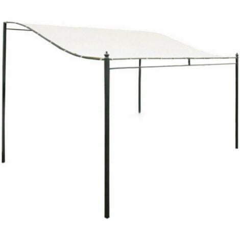 CHOYCLIT Toile de Toit de Rechange pour Pavillon Tonnelle - 300D Toile Imperméable Tente Auvent Haut Toit Soleil Tente Tissu Extérieur Housse  Étanche/Résistant À La Déchirure  3mx2.6m (sans Support)