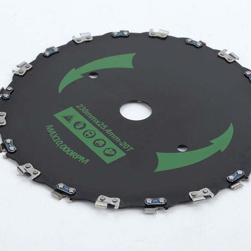 Universal 20 dents Faucheuse Lame à angle droit scie à chaîne Lame de scie débroussailleuse disque de jardin Accessoires machine 230mm Noir - Choyclit