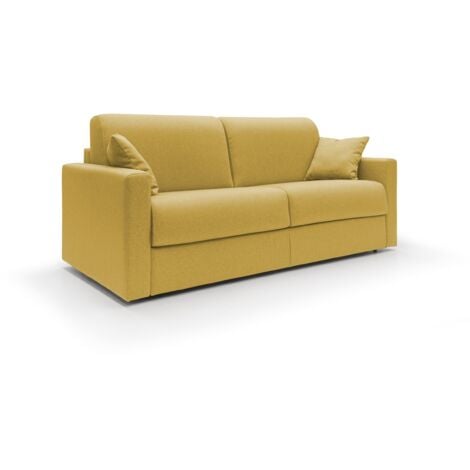 Chris Divano letto matrimoniale tessuto impermeabile 166 cm giallo