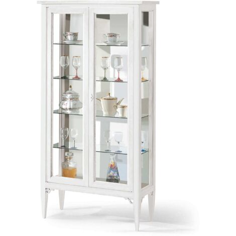 CHRISTAL - credenza con vetrina in legno massello