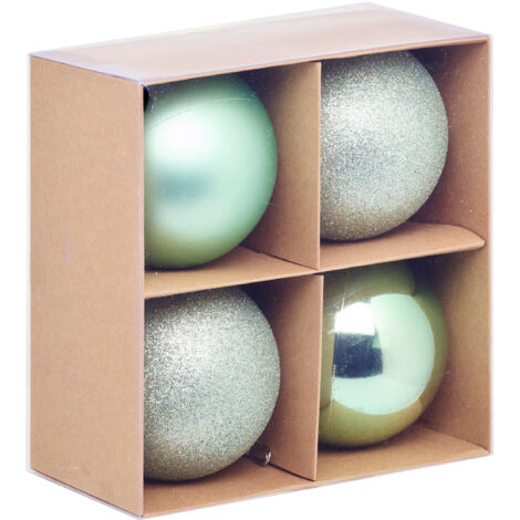 Christbaumkugeln, Ø 10 cm, 4er-Set