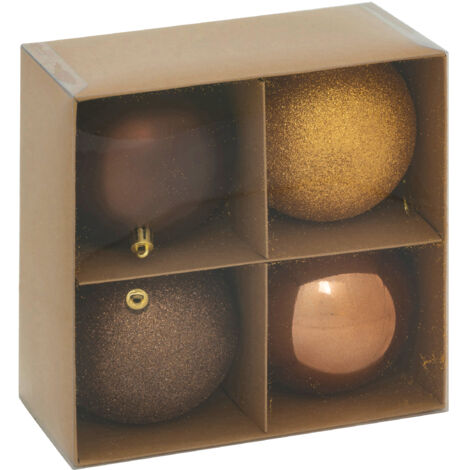 Christbaumkugeln, Ø 10 cm, 4er-Set