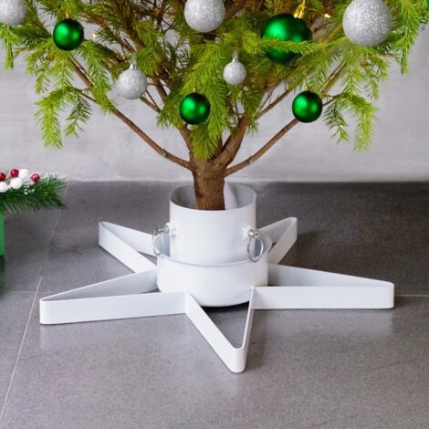 Christbaumständer Weiß 47x47x13,5 cm vidaXL