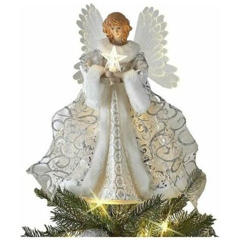 Christmas Angel Tree Topper Christmas Angel Traditional Christmas Tree Topper,Christmas Tree Topper Angel - 25x20cm Christmas Angel Acrylic Light Up Christmas Tree Topper,Christmas Tree Figurine