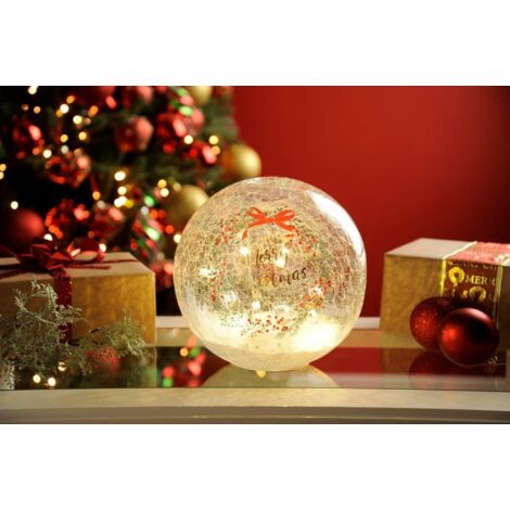 Christmas Bow Crackle Ball - 20cm - P040928