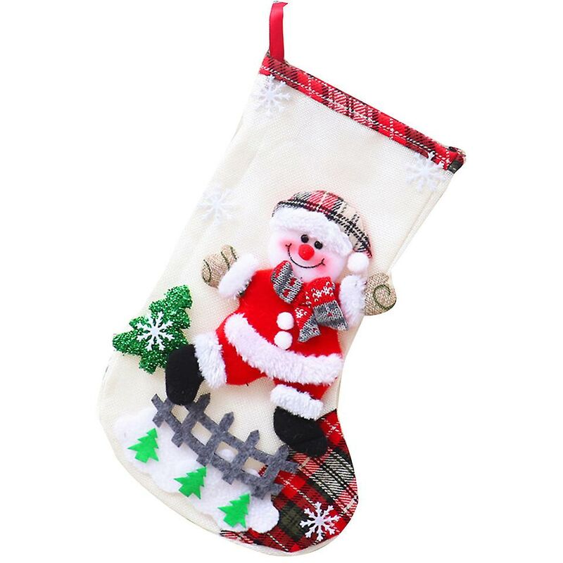 Christmas Candy Bags 3d Santa Snowman Elk Christmas Treat Bags Stockings Gift Hanging