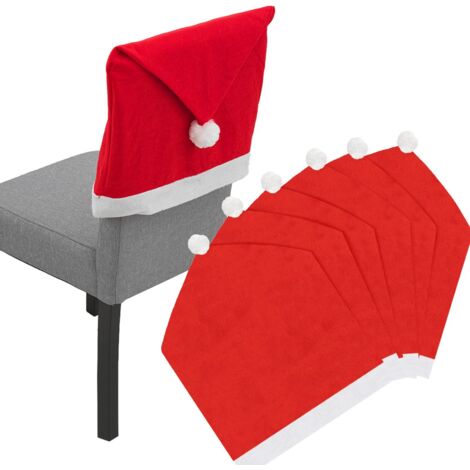 Christmas Chair Cover 6 pcs Santa's Hat
