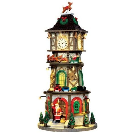 LEMAX Christmas Clock Tower avec Adaptateur 4.5V Réf. 45735