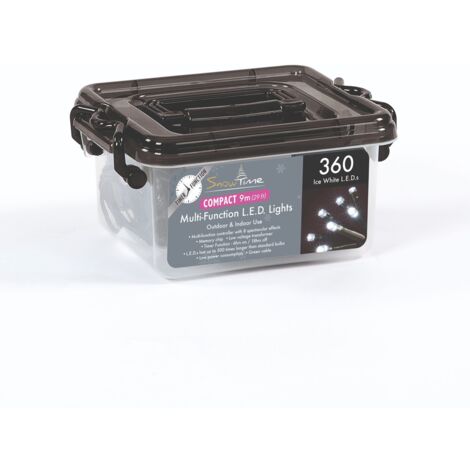 Christmas Compact Multifunction Lights - 360 Led's - Ice White