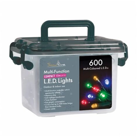 Christmas Compact Multifunction Lights - 600 Led's - Multi Colour