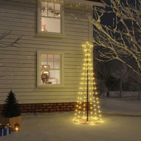 Christmas Cone Tree Warm White 108 LEDs 70x180 cm vidaXL