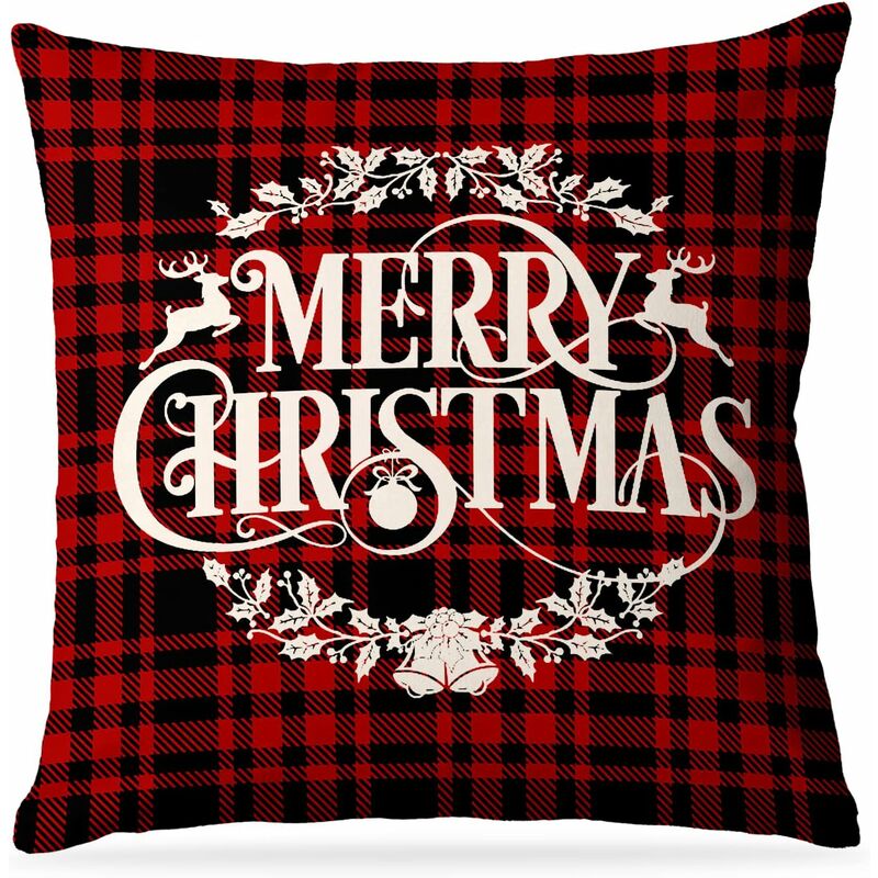 Gdrhvfd Christmas Cushion Cover - Merry Christmas - Christmas Decor Cushion Covers - Christmas Pillow Case Pillow - Sofa Decorative - 18 '' X 18 ''