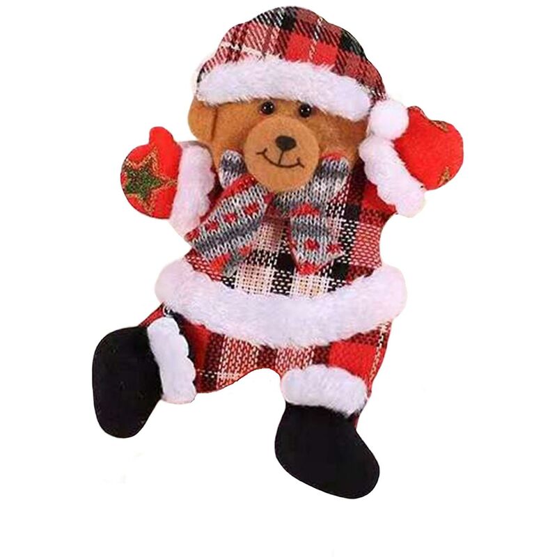 Christmas Decor Hanging Santa/snowman/elk/bear Figure Hanging Plush Seasonal Dcor Christmas Ornaments