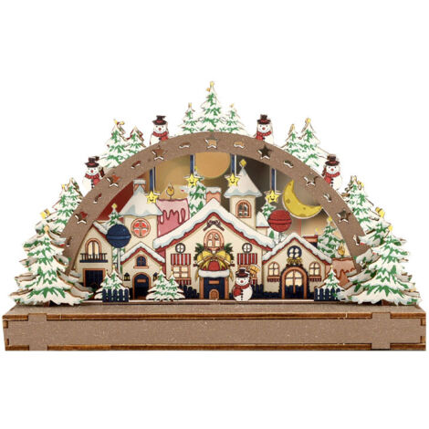 Christmas Decoration Wooden Handmade Exquisite DIY Christmas Ornament for Home Window Type 1