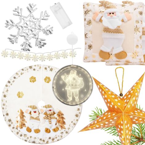 CHRISTMAS DECORATIONS 6 PCS BEIGE