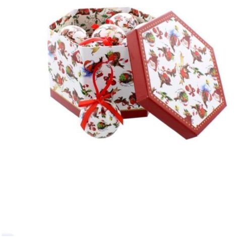 Christmas Decorative Balls Decoupage Robin Fourteen Festive