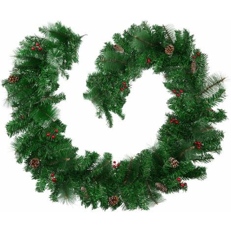 Christmas Garland with Pinecones - Christmas wreath, garland, wreath - red/green