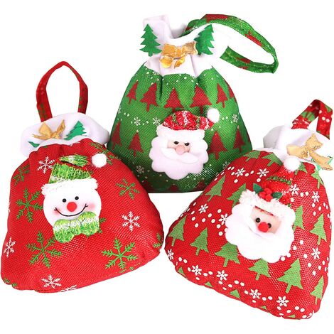 AouEtnay 50 Pcs Christmas Treat Bags Christmas Drawstring Candy Bags Christmas  Goodie Bags Cookie Bags for Christmas Party Bags Supplies and Gift   Amazonin Home  Kitchen