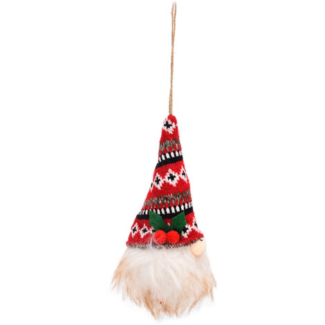 Christmas Gnomes Ornaments Handmade Faceless Santa Doll for Christmas Decoration
