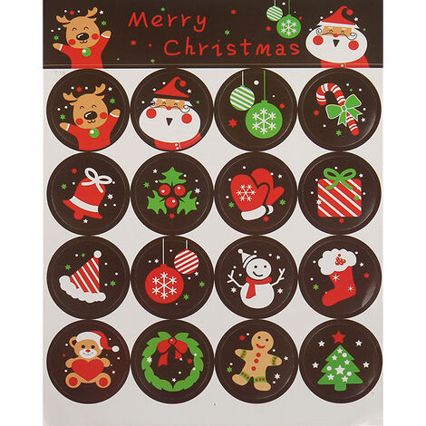  600 Pcs Merry Christmas Stickers for Kids 1.5 Inch Christmas  Holiday Stickers, Snowman Snowflake Bell Santa Elk Hat Tree Christmas  Sticker for Envelopes Cards Gift Bags Wrapping Party Supply : Toys
