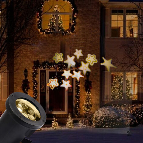 Christmas Laser Projector Light LED Moving Landscape Stars Lamp