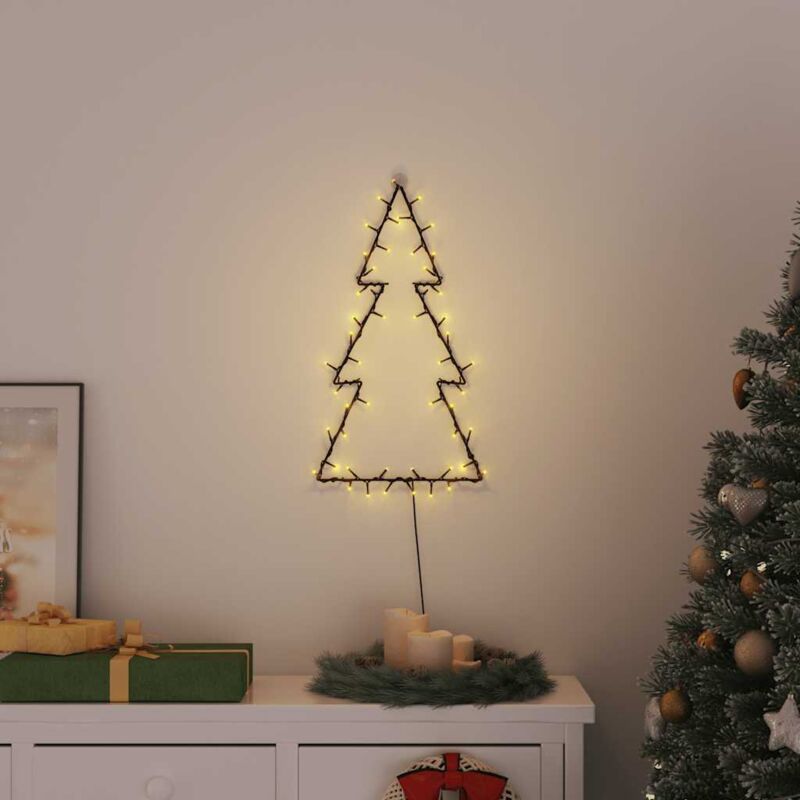 Christmas Lights Christmas Tree Silhouette 80 Leds Warm White Vidaxl