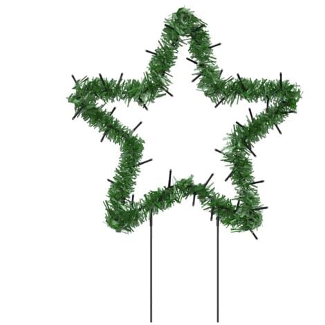 Christmas Light Decorations with Spikes 3 pcs Star 50 LEDs 29 cm vidaXL