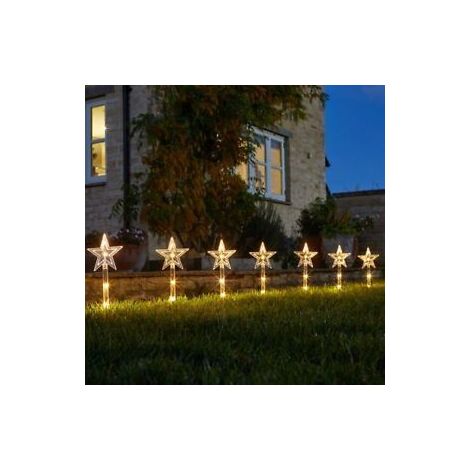 Christmas Lighting, 8x LED Star Stake Lights