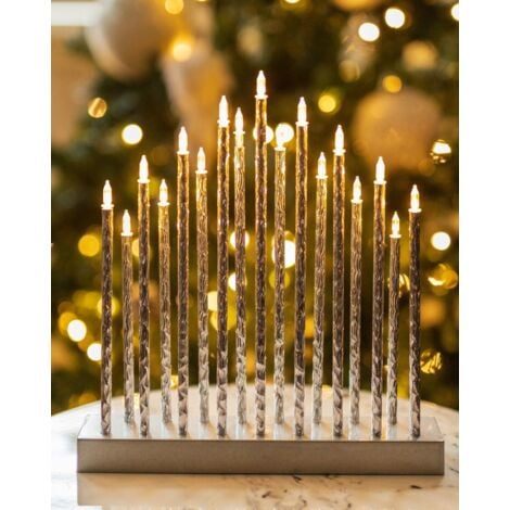Christmas Lights 17 LED Pipe Twisted Candle Bridge