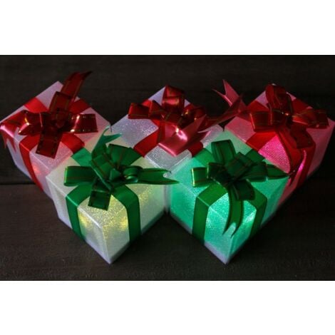 Christmas Lights 5x LED Colour Changing Parcel Lights