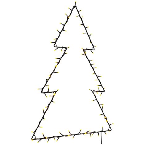 Christmas Lights Christmas Tree Silhouette 115 LEDs Warm White vidaXL