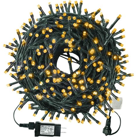 Christmas Lights, Outdoor Waterproof Christmas Tree Lights, UL Certified End-to-End Plug 8 Modes Fairy String Lights for Garden Patio Party Wedding Holiday Decor  20m Warm White