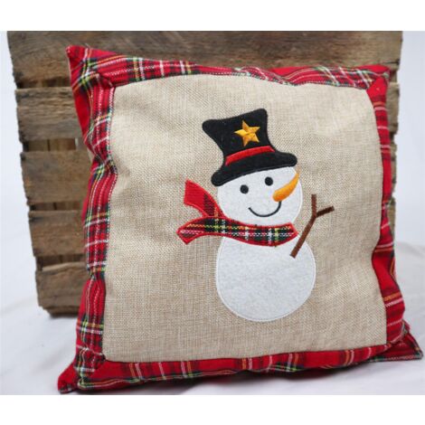 Christmas Pillow Cover Snowman 40X40CM