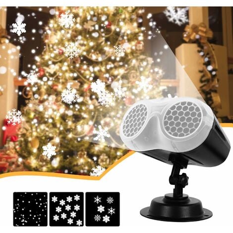 Christmas Projector Lights, Upgrade Dynamic Snowflake Projector Lights, Snowfall Light Show, Waterproof, for Christmas, Halloween, Party, Wedding and Indoor,Outdoor Decorations