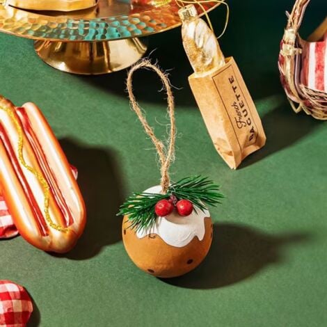 Christmas Pudding Wooden Bauble
