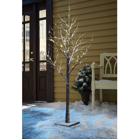 Christmas Rustic Snow Effect LED Twig Tree (120cm)