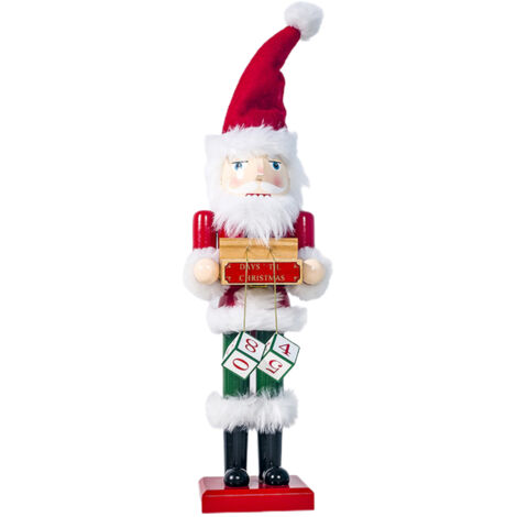 Christmas Santa Snowman Nutcracker Ornament Wooden Nutcracker Soldier Christmas Table Decoration Traditional Festive Home Decor