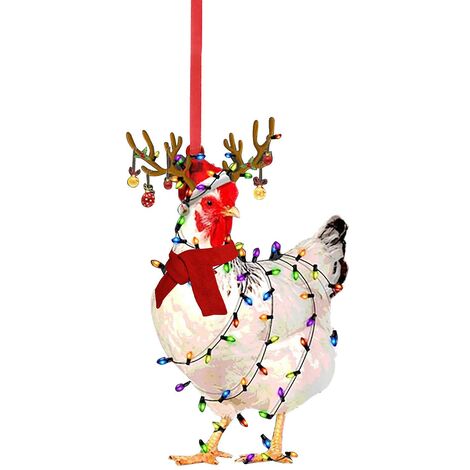 Christmas Scarf Chicken Pendant Creative Diy Hanging Pendant For Home Party Decoration