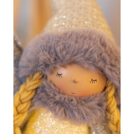 Christmas Silver Starlight Princess Ornament with LED