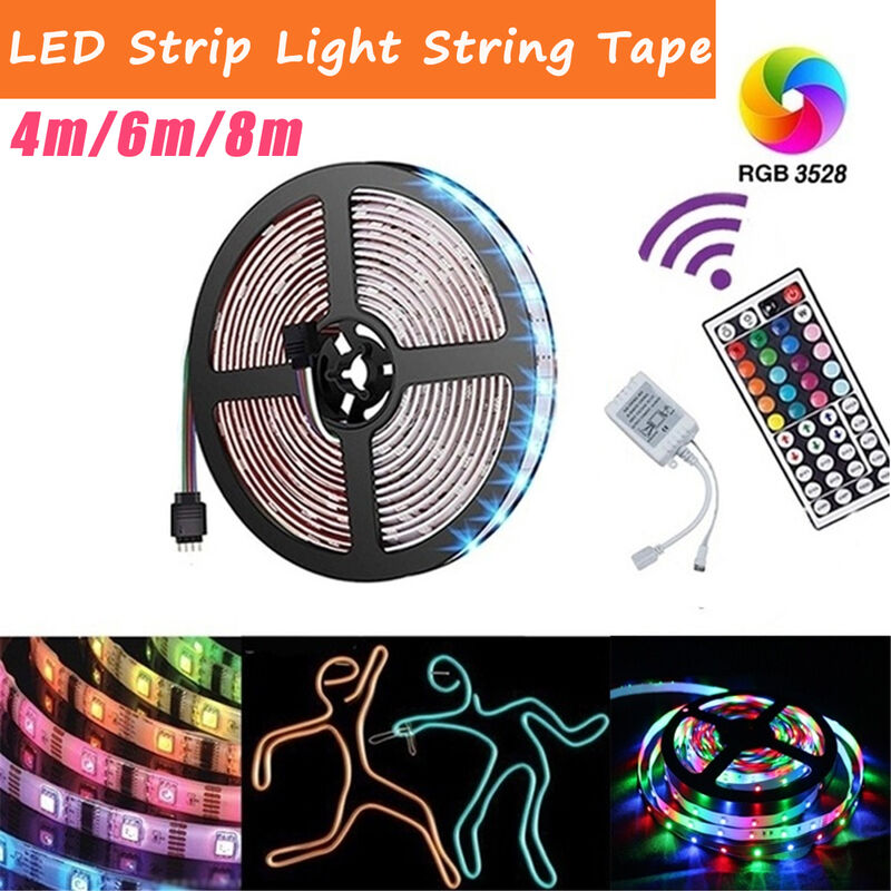 

Christmas SMD 3528 RGB 600 LED Strip Light String Tape + 44 teclas de control remoto (6M sin cargador)