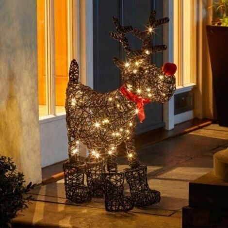 Christmas Sparkly Rudolph Light Up Ornament