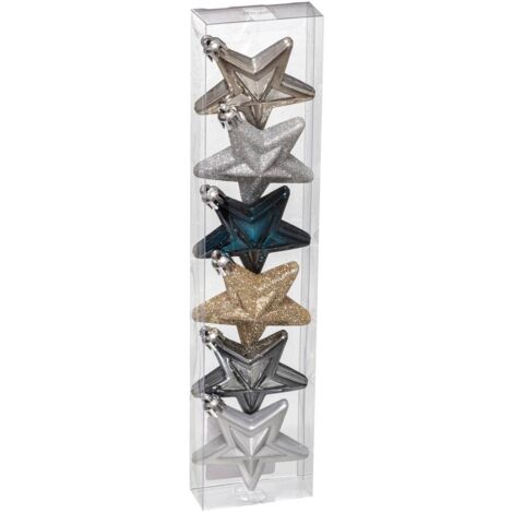 Christmas topic plastic star x 6 - Feeric lights & christmas